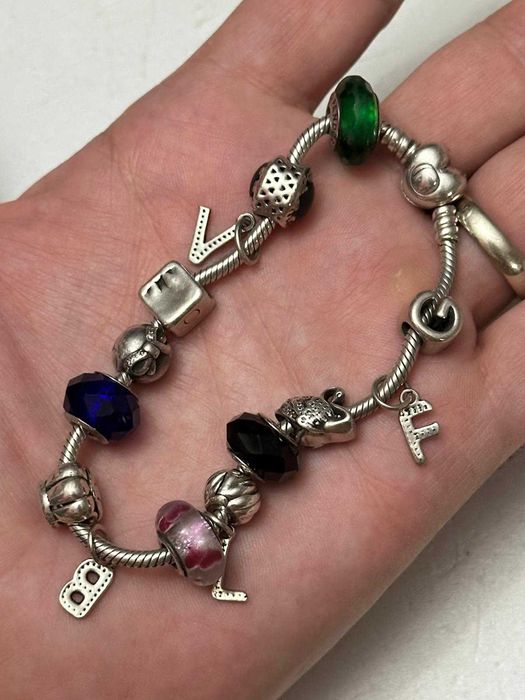 BRATARA ARGINT 925 - PANDORA - Mare - 13 Charmuri + 2 Opritori - ORIG.