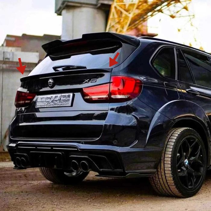 Mid спойлер за BMW X5 F15 (2013–2018) – черен гланц, бмв ф15 х5 лип