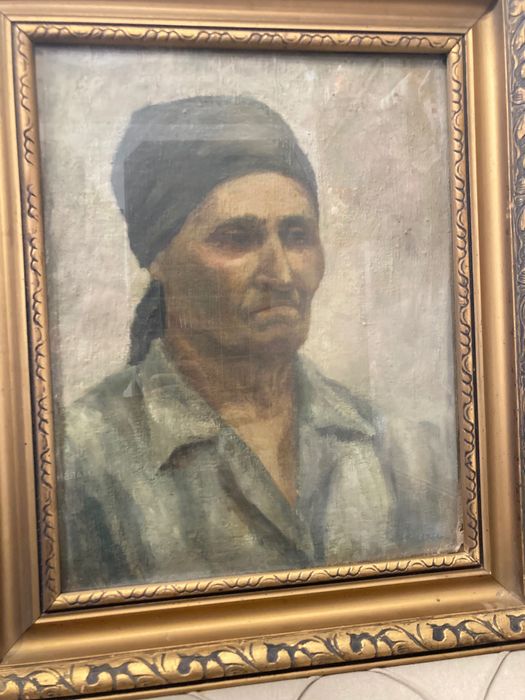 Portret de tarancă, școala Baia Mare, ulei pe pânză de sac, maghiar