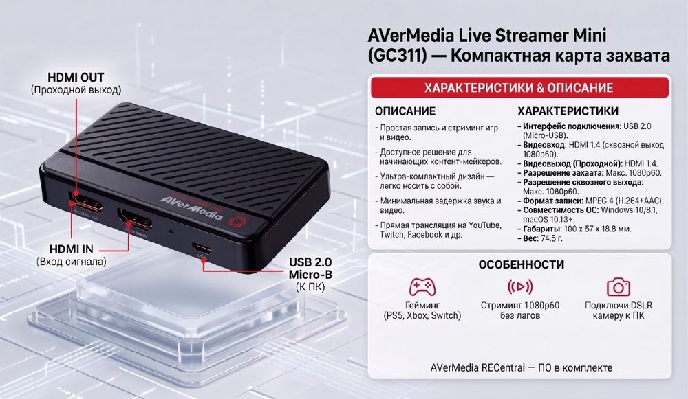 Картавидеозахвата G311