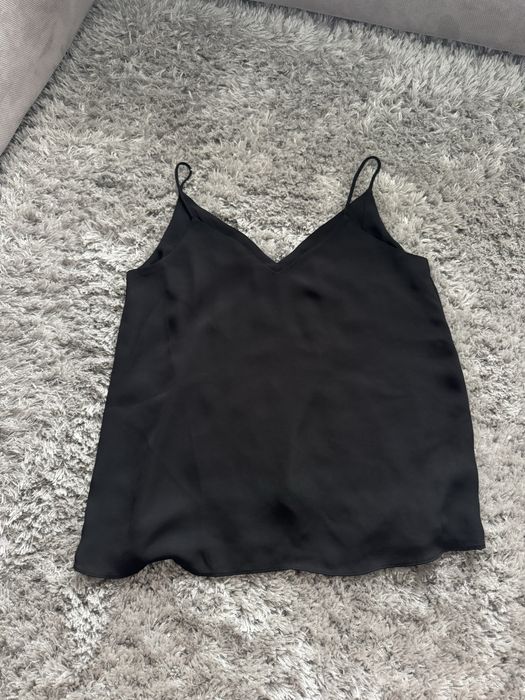 Дамски топ черен бял h&m