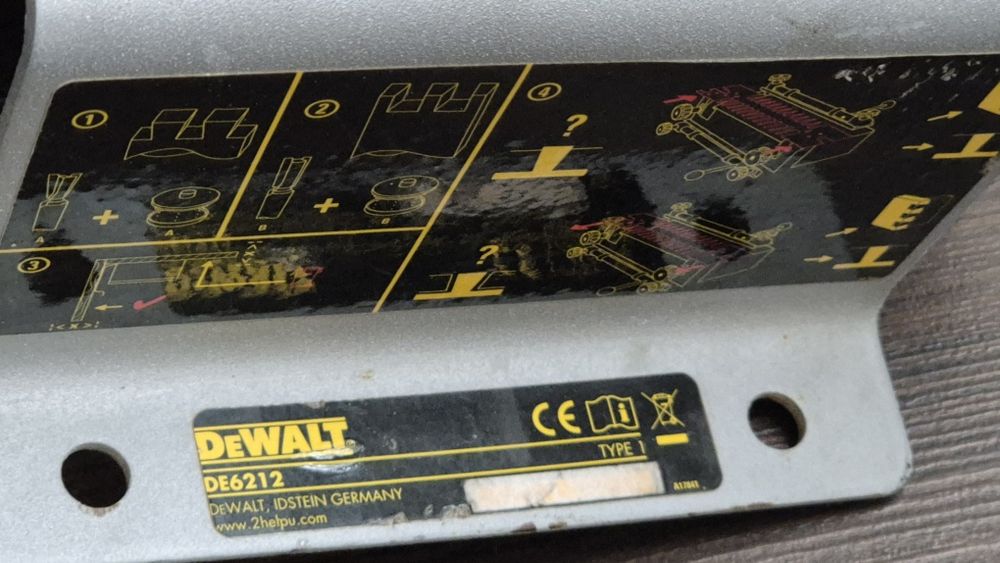 Sablon frezare coada de randunica Dewalt DE6212