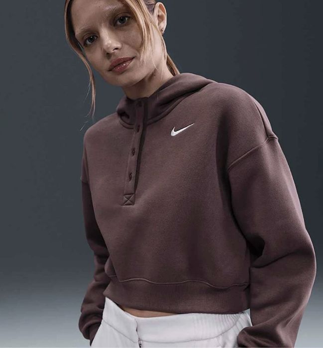 Nike суитшърт W NSW PHNX FLC OS CRP HNLY HDY