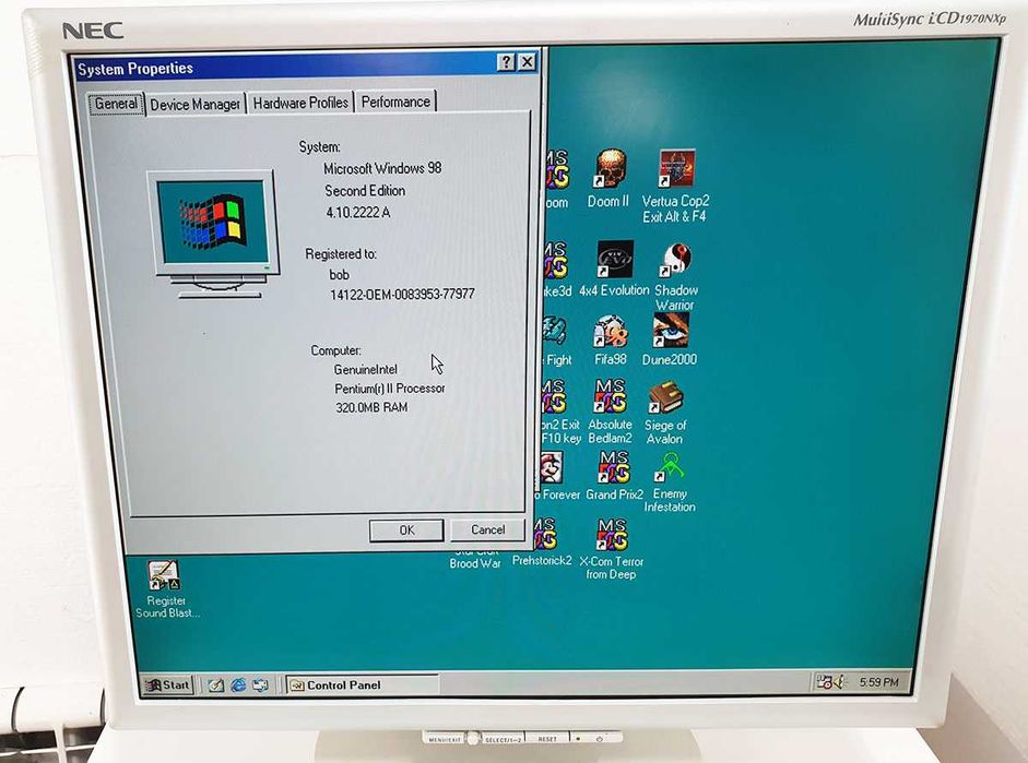 Vintage Gaming COMPAQ Deskpro EP 6350 320MB Computer, Windows 98SE