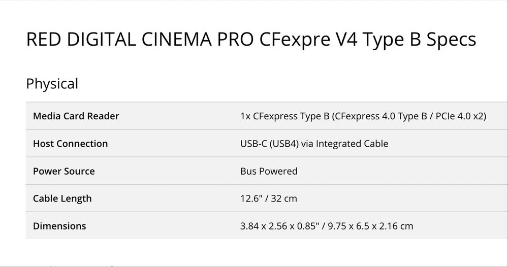 RED CFEXPRESS V4 TYPE B CARD READER - Nou ! Factura - Garantie 2 ani !