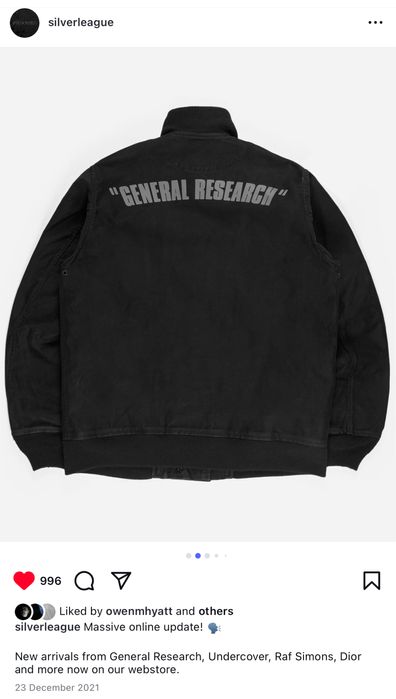 Archival General Research Moleskin Tanker Jacket SS03