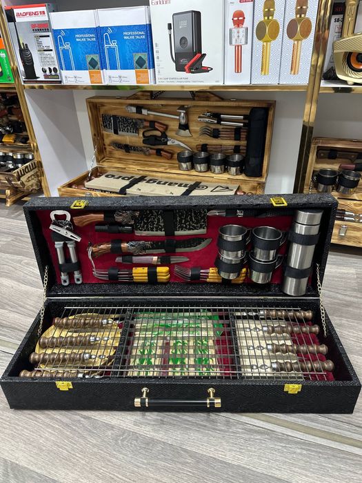 Походный и Подарочный набор для мангала с шампурами