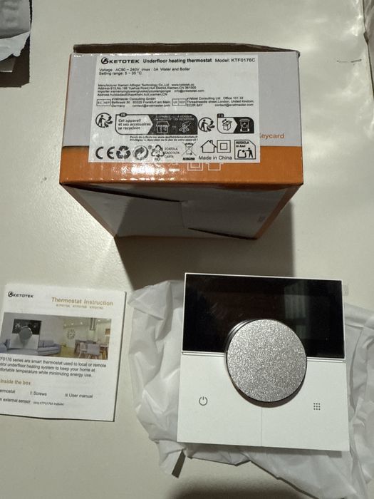 Termostat Ketotek Smart Wifi Pardoseala KTF0176C încălzire pardoseală