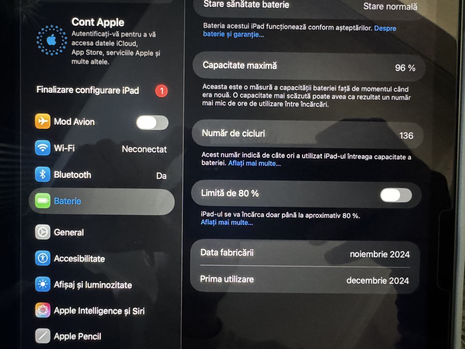 iPad Air 11” inch M2 128GB ca nou /garantie+SmartFolio+folie de sticla