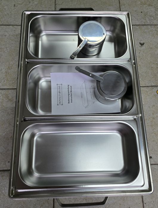 Chafing Dish Masa Calda restaurant catering 3 cuve