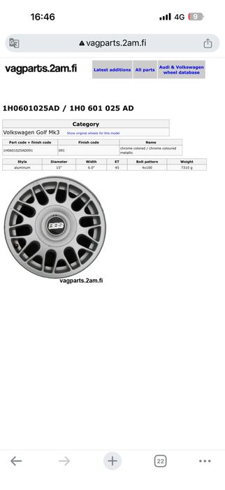 Jante originale vw golf 3 - anv vara - BBS ‼️