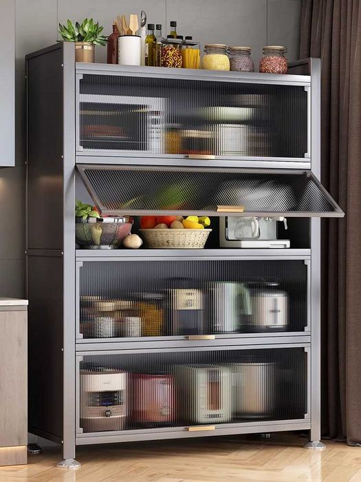 Кухонный шкаф с подъемной дверцей и удобными полками