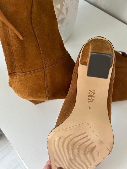 Botine Zara Piele Intoarsa