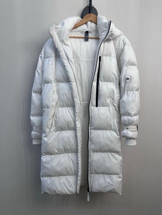 Белый удлинённый пуховик Stella McCartney