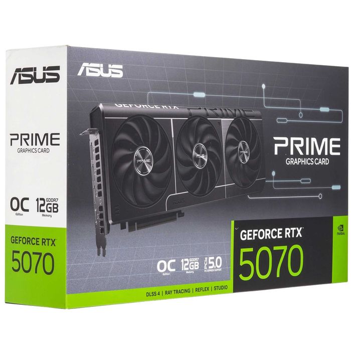 - Видеокарта ASUS Prime GeForce RTX 5070 OC Edition 12GB GDDR7