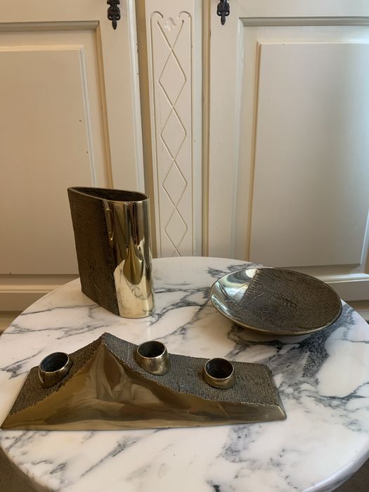 Bronz Brutalist Modernist anii 70 Mid Century