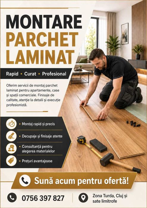 Ofer servicii de montare parchet laminat