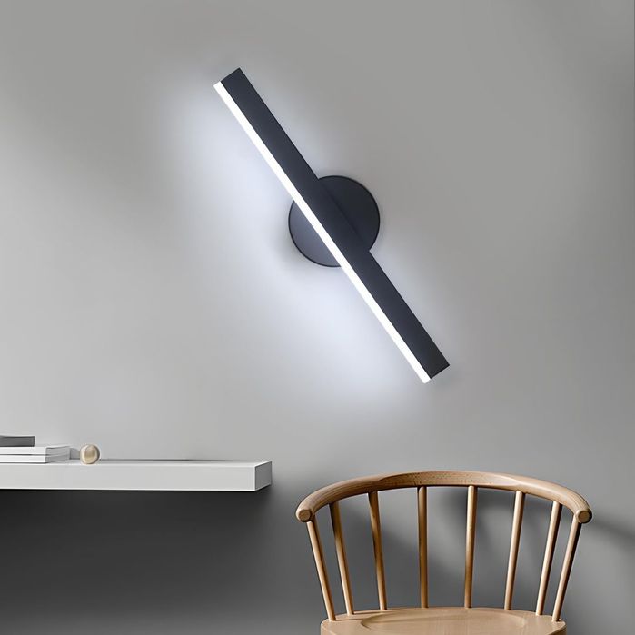 Aplica LED Baie Oglinda 12W Rotativa 38cm Neagra