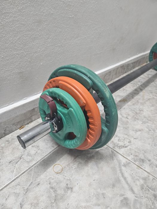 Set bara si greutati body pump