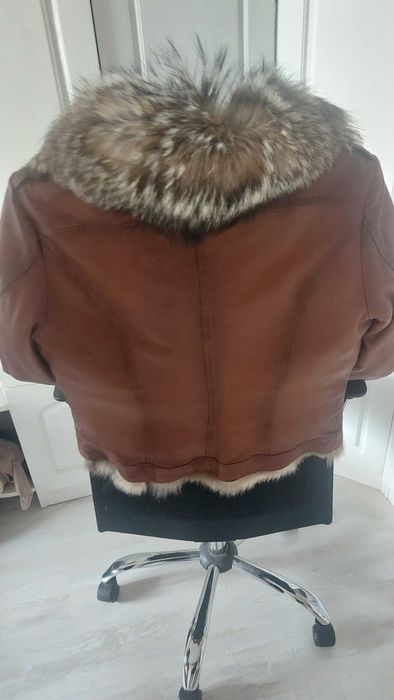 Кожено яке кафяво естествена кожа