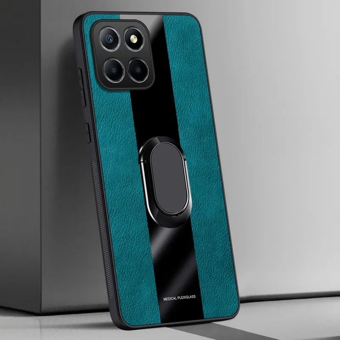 Honor 70 Lite 5G / X8 5G / PORSCHE Кожен кейс гръб с пръстен