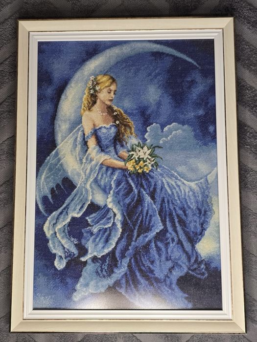 Гоблен. Лунна фея 1:1 Размер 27х38см