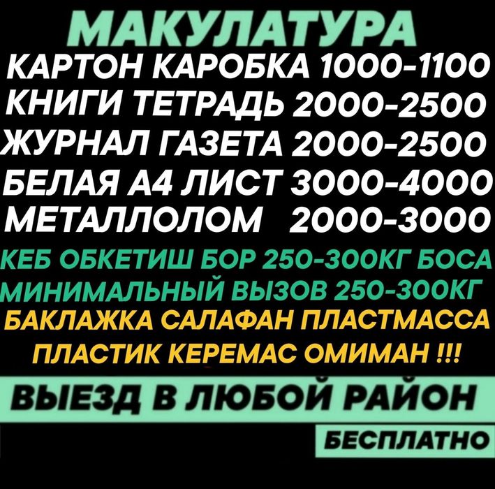 Makalatura Макулатура Книги Журнал Газета Тетрадь Металом Белая Бумага