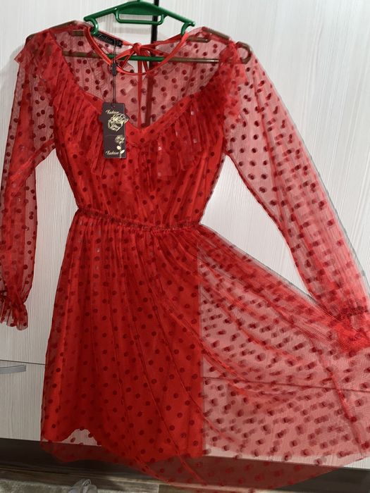 Новое платье красное вечернее!