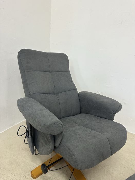 Масажно кресло HOMCOM с табуретка с място за съхранение