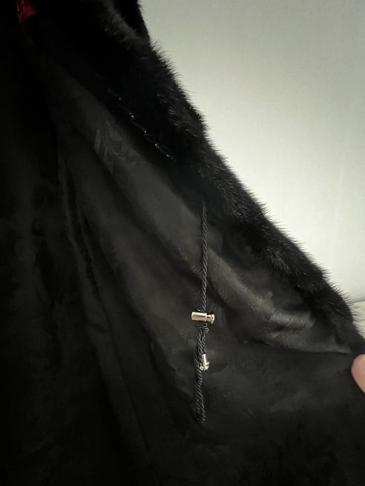 Норковая шуба c капюшоном