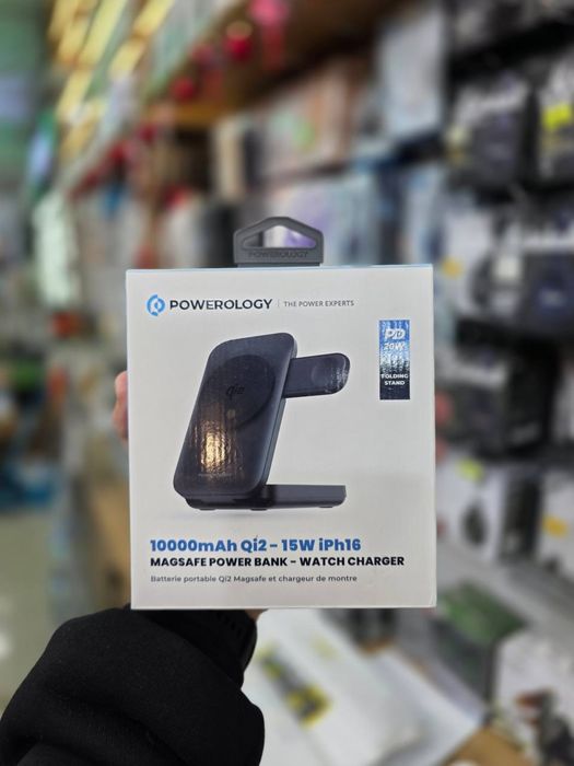 Беспроводная зарядка Powerology Qi2 3в1