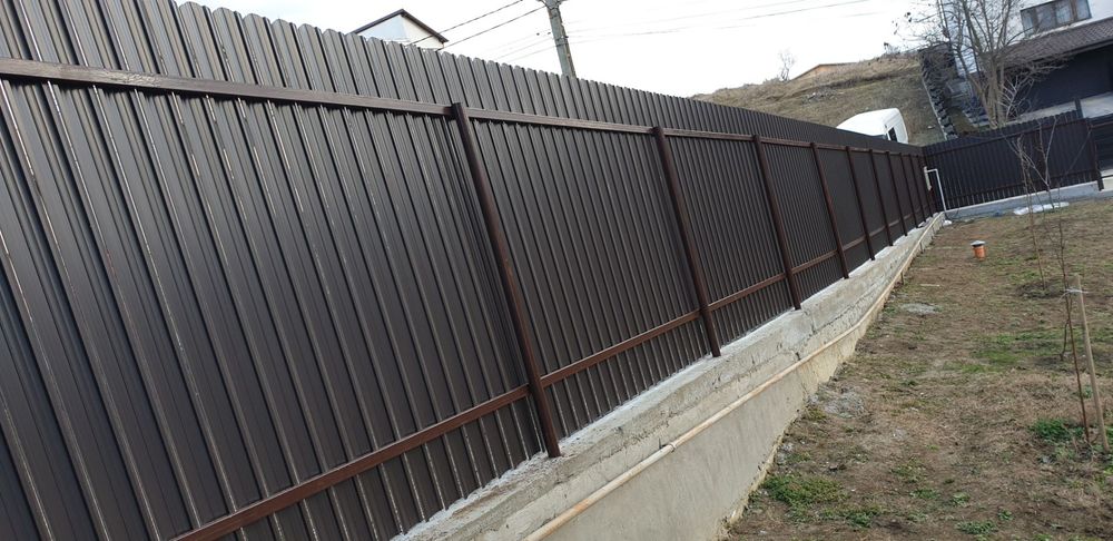 Garduri din sipca metalica, panou stil jaluzele, tabla,plasa bordurata