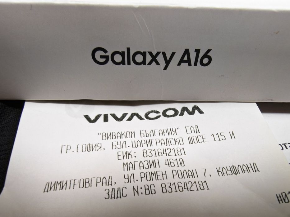 ^^^ ЧИСТО НОВ  128GB Samsung A16 Гаранция от Vivacom до 2028год. Black