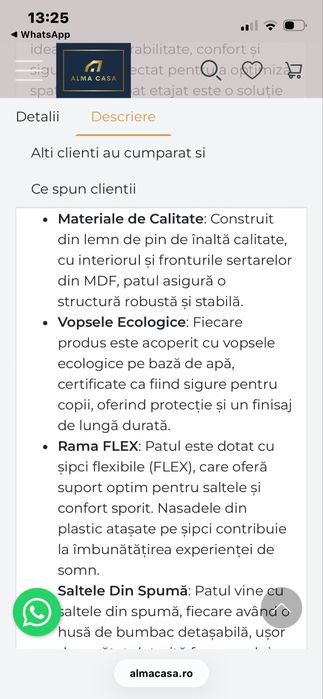 Pat pentru 3 persoane/copii