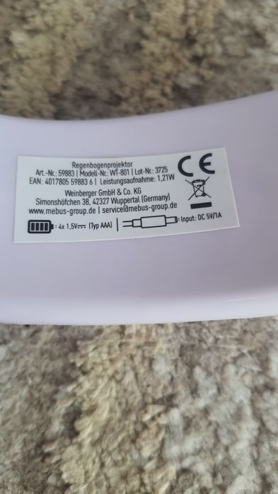 Proiector Curcubeu Mebus pentru Cameră Copii și Ambient Relaxant