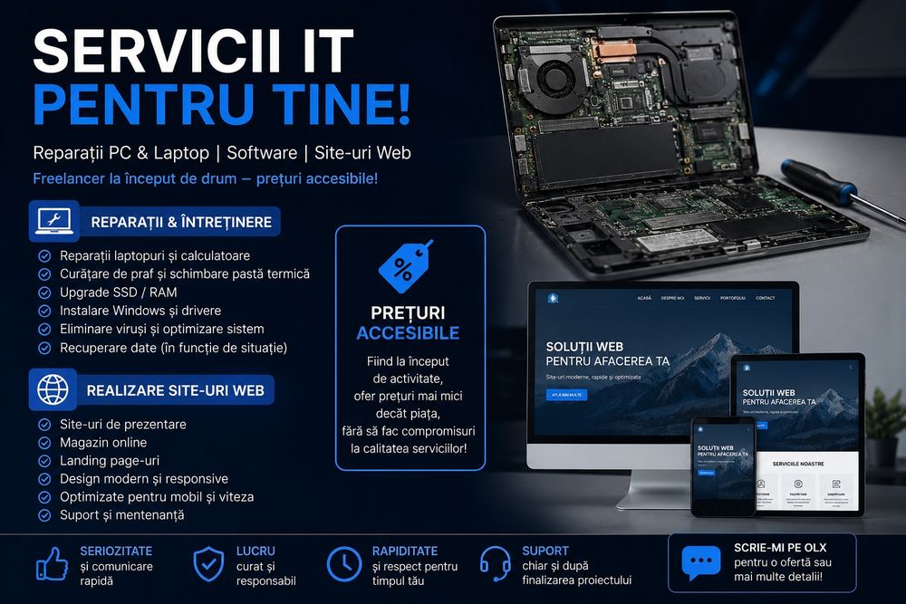 Reparații PC/Laptop & Realizare Site-uri Web