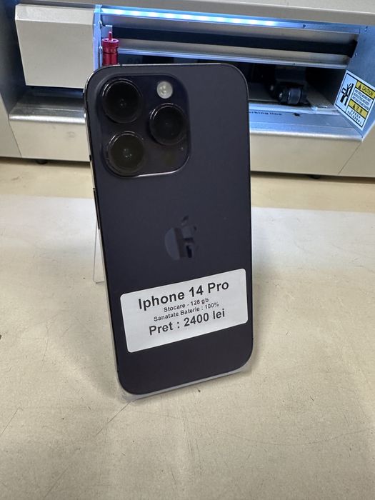 Iphone 14 pro / 128 gb / 100% baterie / folie sticla cadou