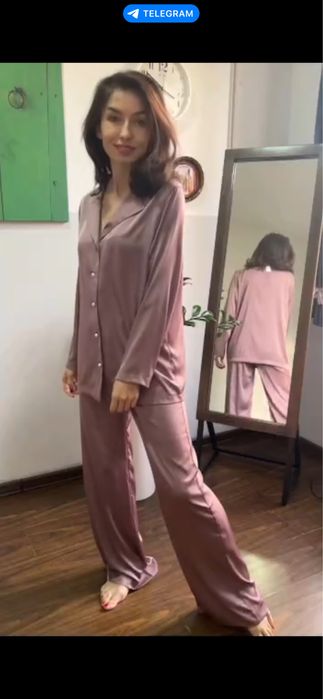 Пижама шелковая