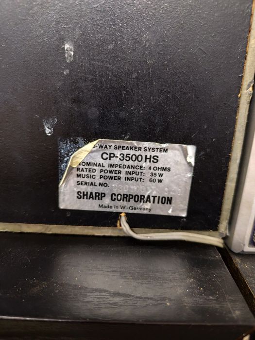 Boxe vintage din lemn Sharp cp3500 hs 60w