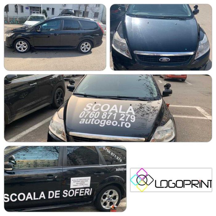 Stickere colantari autocolante decupate si printate inscriptonari auto