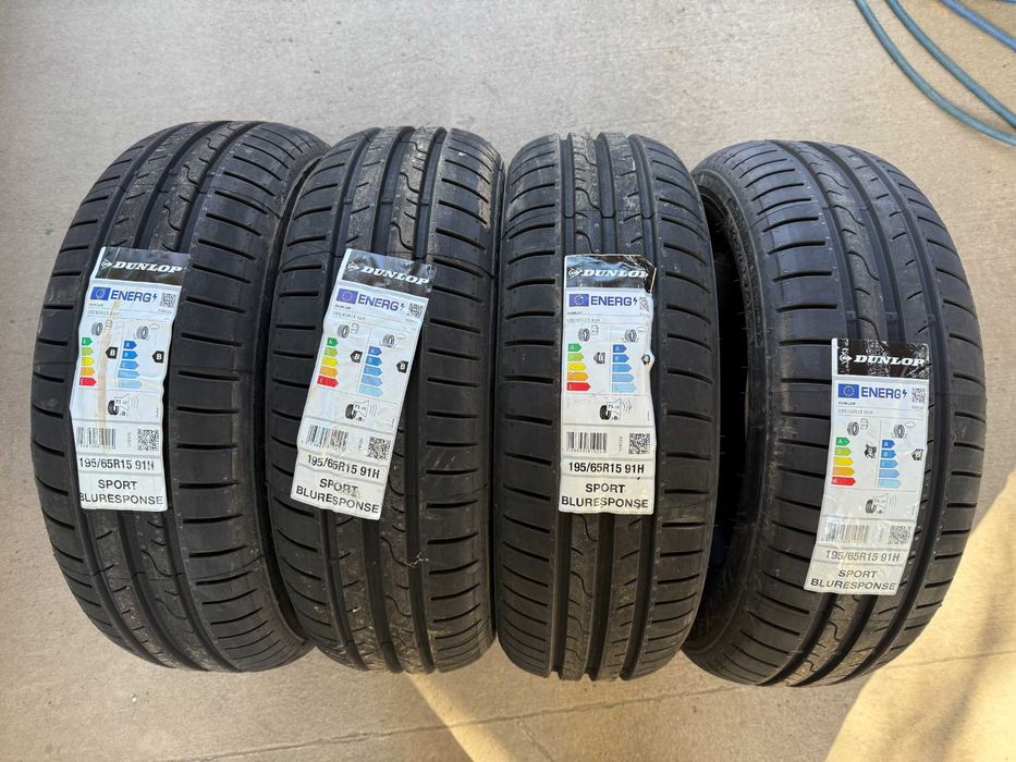 4 бр. нови летни гуми 195/65R15 Dunlop Sport Bluresponse DOT4625