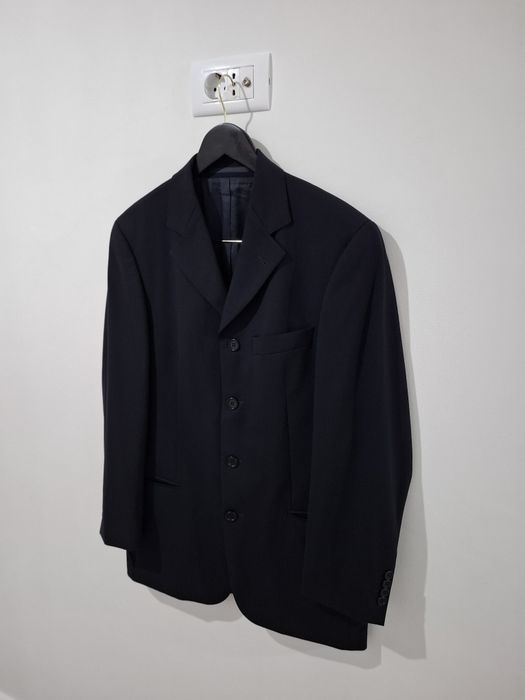 Sacou din lână virgina Hugo Boss, mărime 46 - S,blazer elegant bleumarin închis