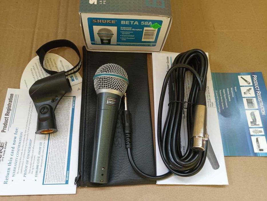 Microfon profesional tip Shure Beta 58A Microfon tobe/percutie/studio