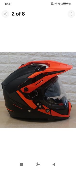 Каска Nolan N70-2 X ECE 22.06 Stunner N-Com Flat Black/Orange - M