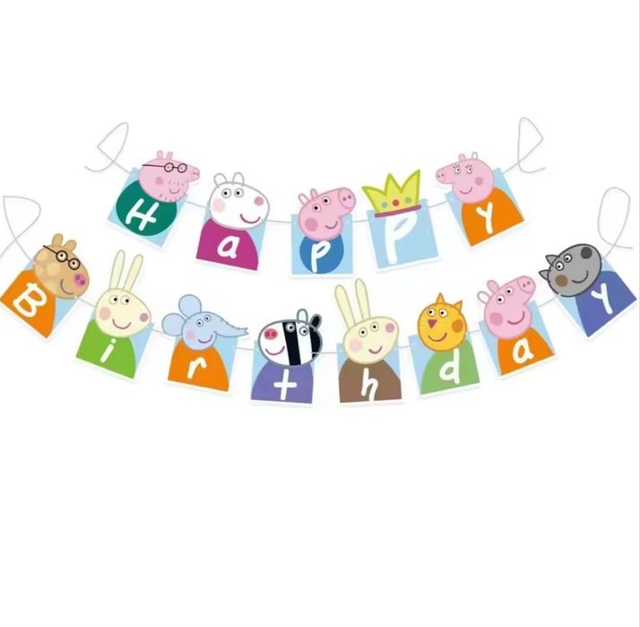 Парти сет украса Пепа Пиг, коте Мари, зайче и коте