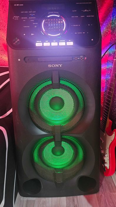 Аудио система Sony MHCV90DW, Wi-Fi, Bluetooth, NFC, Mega BASS, Черна