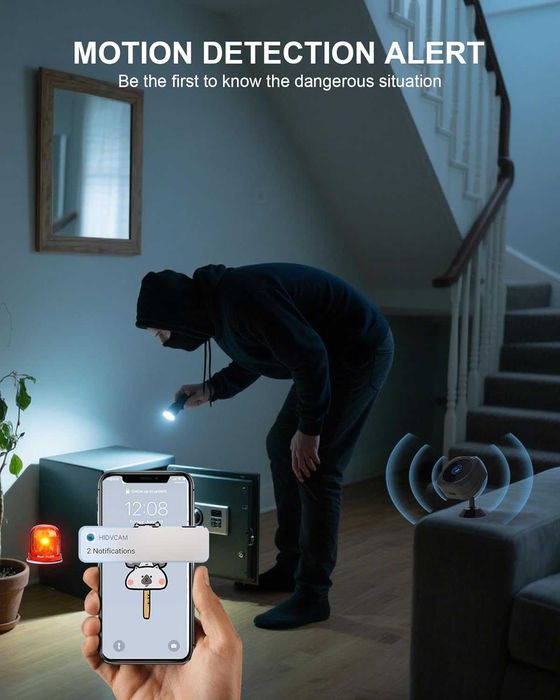 AOBOCAM A12 Мини WiFi Камера 1080P HD– Шпионска камера с Нощно виждане