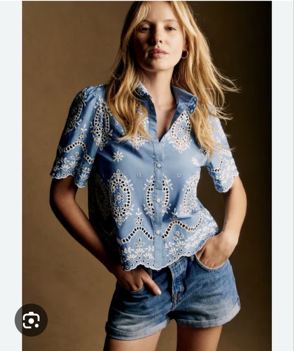 Прекрасна блуза с бродерия и красиви детайли Sézane