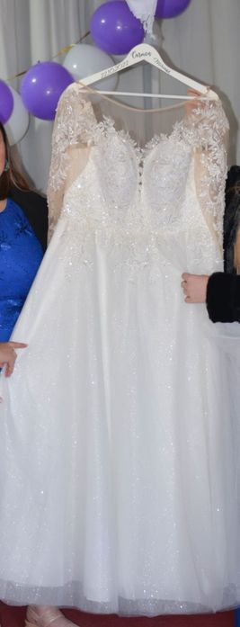 Rochie de mireasa alba marime L-XL