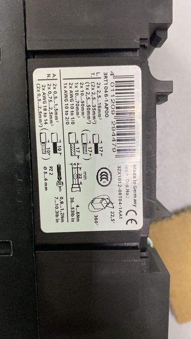 Siemens. Автомат и Пускатель